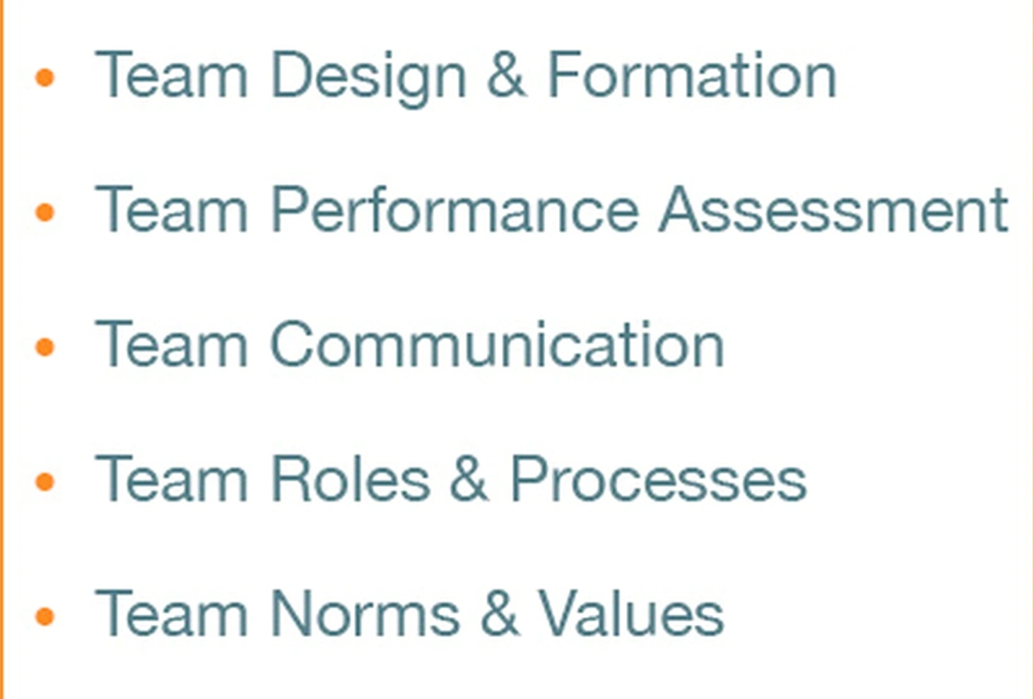 New team formation coaching session